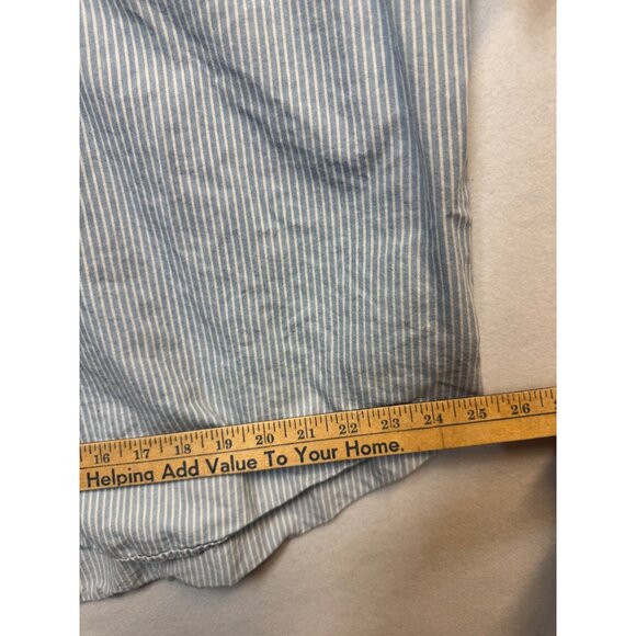 Blue & White Striped Button-Front Short Sleeve Blouse 3X By Angels Forever Young - Picture 6 of 10